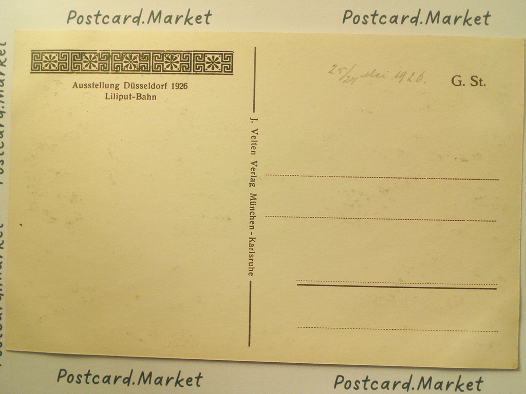 /Germany/DE_railway_1926_Dusseldorf. Rheinpark. Dampfeisenbahn UNC.jpg